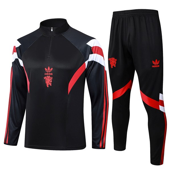 Sudadera De Training Manchester United 2024-2025 Negro Rojo